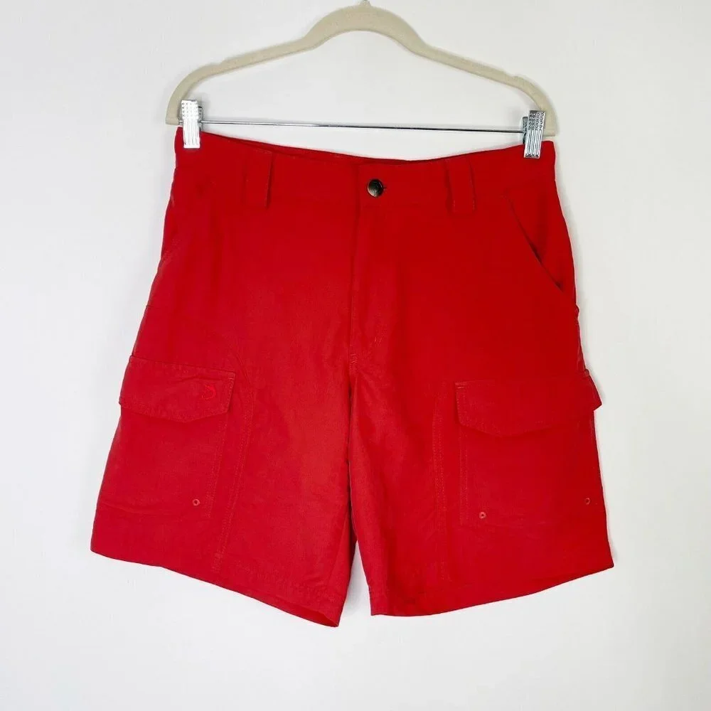 Reel Legends Hybrid Shorts Mens‎ Size 32 Red Orange Casual